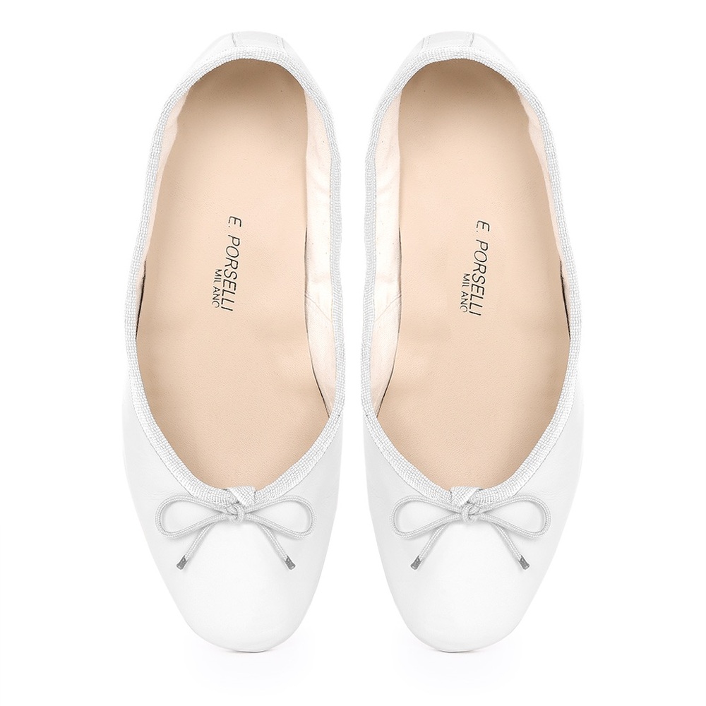 ALEX MILL x Porselli Ballet Flat in White 42
